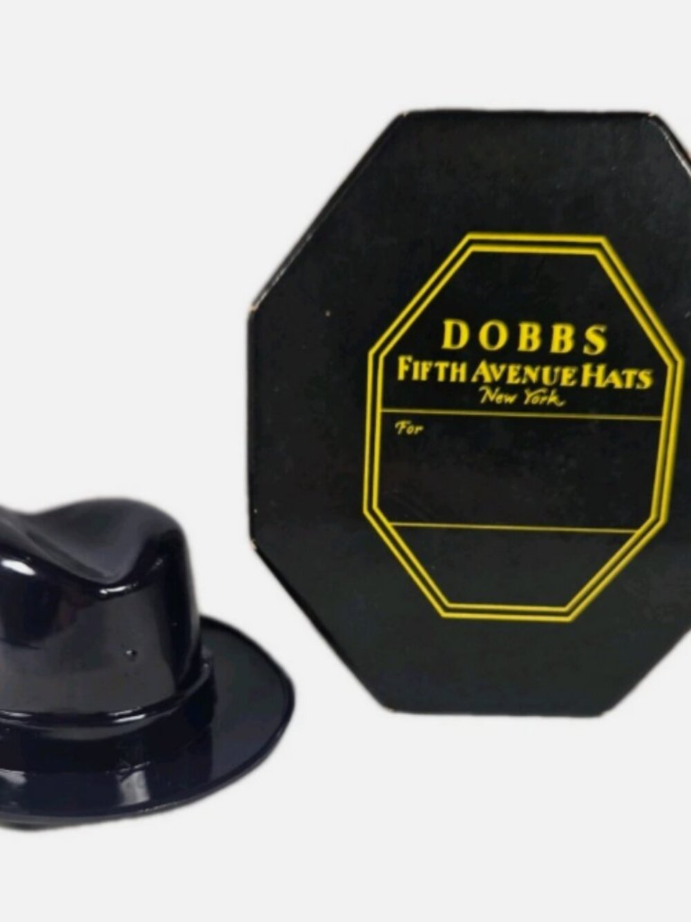 Vintage Dobbs Fifth Avenue Hat New York Box Plastic Mini Salesman Sample Novelty